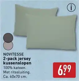 ALDI Novitesse 2-pack jersey kussenslopen aanbieding