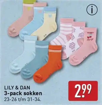 ALDI Lily & dan 3-pack sokken aanbieding