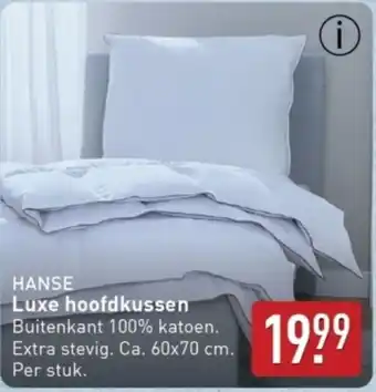 ALDI Hanse Luxe hoofdkussen aanbieding