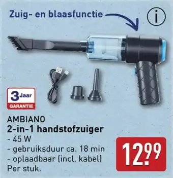 ALDI Ambiano 2-in-1 handstofzuiger aanbieding