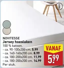 ALDI Novitesse Jersey hoeslaken aanbieding