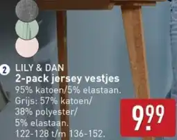 ALDI Lily & dan 2-pack jersey vestjes aanbieding