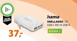 Expert Hama SNELLADER |2X USB-C EN 1X USB-A aanbieding