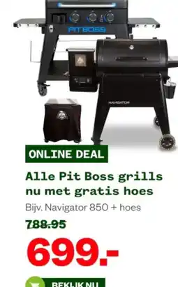 Welkoop Alle Pit Boss grills nu met gratis hoes aanbieding