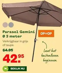 Welkoop Parasol Gemini aanbieding