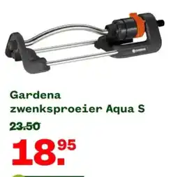 Welkoop Gardena zwenksproeier Aqua S aanbieding
