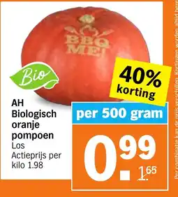 Albert Heijn AH Biologisch oranje pompoen aanbieding