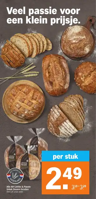 Albert Heijn Alle AH Liefde & Passie Uniek Desem broden aanbieding