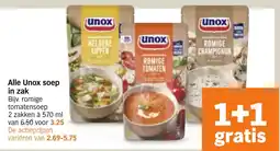 Albert Heijn Alle Unox soep in zak aanbieding