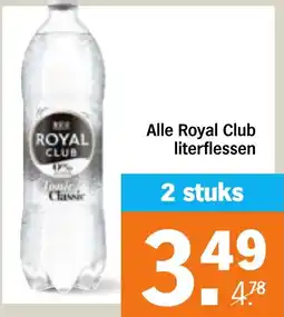 Albert Heijn Alle Royal Club literflessen aanbieding