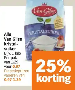 Albert Heijn Alle Van Gilse kristal suiker aanbieding