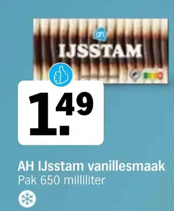 Albert Heijn AH IJsstam vanillesmaak aanbieding