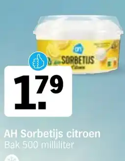 Albert Heijn AH Sorbetijs citroen aanbieding