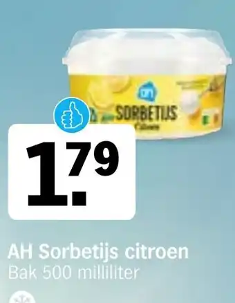 Albert Heijn AH Sorbetijs citroen aanbieding