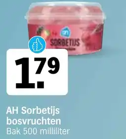 Albert Heijn AH Sorbetijs bosvruchten aanbieding
