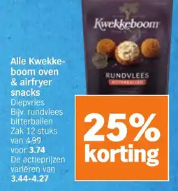 Albert Heijn Alle Kwekke boom oven & airfryer snacks Diepvries aanbieding