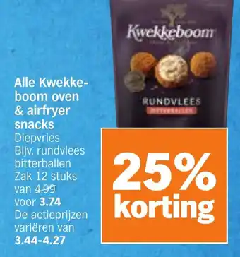 Albert Heijn Alle Kwekke boom oven & airfryer snacks Diepvries aanbieding