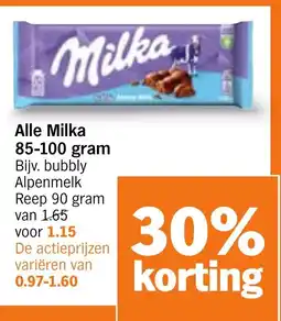 Albert Heijn Alle Milka aanbieding
