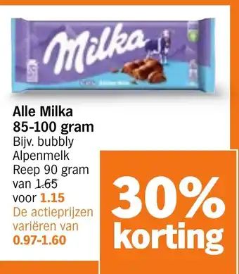 Albert Heijn Alle Milka aanbieding
