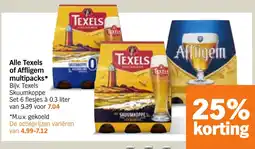 Albert Heijn Alle Texels of Affligem multipacks aanbieding
