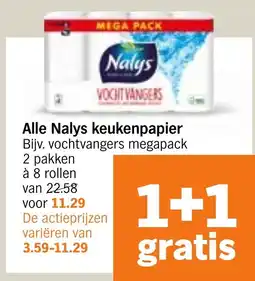 Albert Heijn Alle Nalys keukenpapier aanbieding