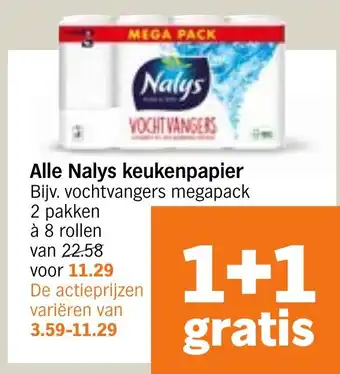 Albert Heijn Alle Nalys keukenpapier aanbieding