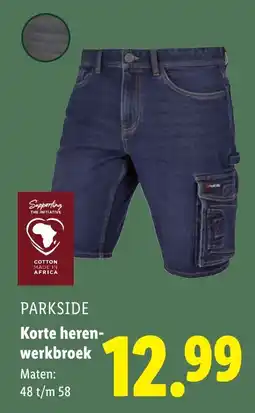 Lidl Parkside Korte heren werkbroek aanbieding