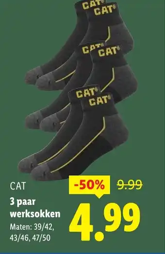 Lidl CAT 3 paar werksokken aanbieding
