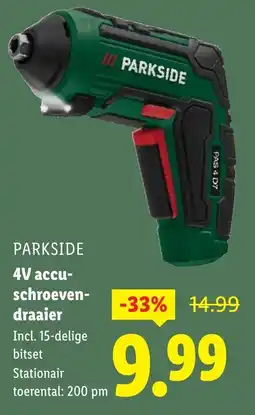 Lidl PARKSIDE 4V accu schroeven draaier aanbieding