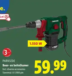 Lidl Parkside Boor en beitelhamer aanbieding