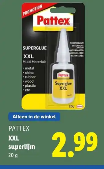 Lidl Pattex XXL superlijm aanbieding