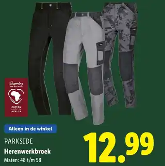 Lidl Herenwerkbroek aanbieding
