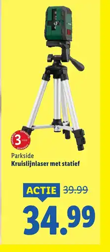 Lidl Parkside Kruislijnlaser met statief aanbieding