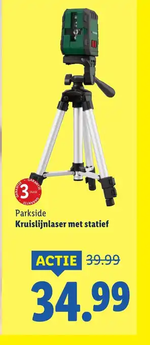 Lidl Parkside Kruislijnlaser met statief aanbieding