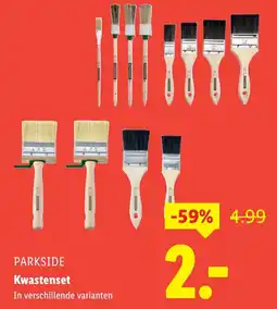 Lidl Parkside kwastenset aanbieding