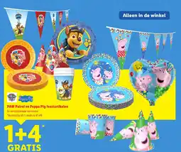Lidl PAW Patrol en Peppa Pig feestartikelen aanbieding