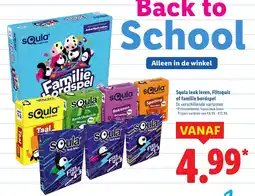 Lidl Squla leuk leren, Flitzquiz of familie bordspel aanbieding
