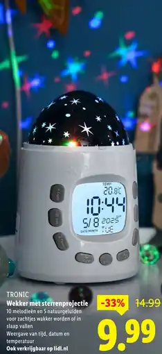 Lidl Tronic Wekker met sterrenprojectie aanbieding