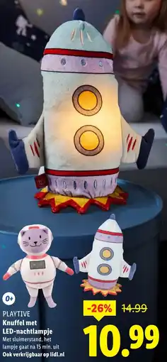 Lidl PLAYTIVE Knuffel met LED-nachtlampje aanbieding
