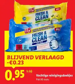 Lidl Vochtige reinigingsdoekjes aanbieding