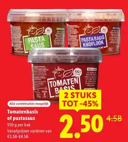 Lidl Tomatenbasis of pastasaus aanbieding