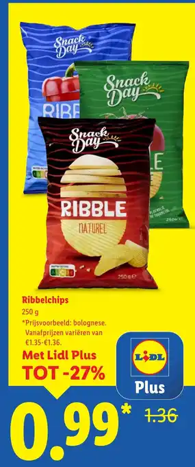 Lidl Ribbelchips aanbieding