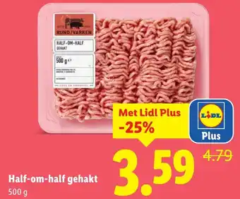 Lidl Half-om-half gehakt aanbieding
