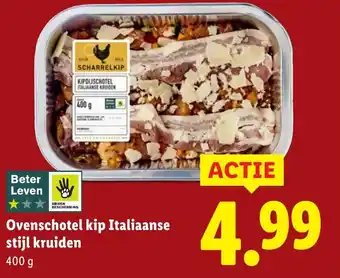 Lidl Ovenschotel kip Italiaanse stijl kruiden aanbieding
