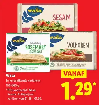 Lidl Wasa aanbieding