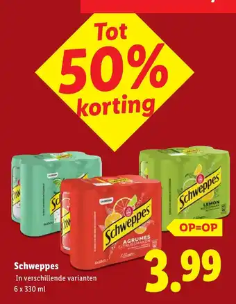 Lidl Schweppes aanbieding