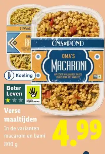 Lidl Verse maaltijden aanbieding