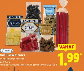 Lidl Oud-Hollands snoep aanbieding