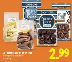 Lidl Chocoladespekjes of rotsjes aanbieding