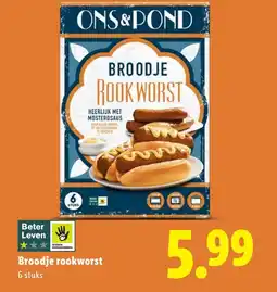 Lidl Broodje rookworst aanbieding